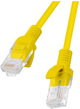 Zestaw patchcordów Lanberg Cat 5e UTP 0.25 m 10 szt Yellow (PCU5-20CC-0025-Y) - obraz 1