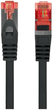 Patchcord Lanberg Cat 6 FTP 10 m Black (PCF6-10CU-1000-BK) - obraz 1