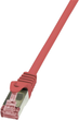 Патч-корд LogiLink PrimeLine Cat 6 SFTP 0.5 м Red (CQ2024S) - зображення 1