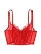 Корсет Victoria's Secret Unlined Lace-Up Corset Top 75DD Червоний - зображення 4
