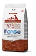 Сухий корм для цуценят всіх порід Monge Dog All breeds Puppy & Junior ягня з рисом 2.5 кг. - зображення 1