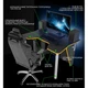 Игровой стол ZEUS™ IGROK-3L, черный/желтый с LED подсветкой - изображение 3