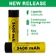 Акумулятор 18650 літій-іонний (Li-Ion) Vapcell INR18650 B34 Button Top, 3400mAh, 10A, 4.2/3.6/2.5V, Yellow - зображення 3