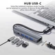 Док-станция Deepfox-2208TU 5 в 2 USB Type-C/Type-A концентратор 5 портов Сетевая карта RJ45 Ethernet LAN адаптер 1000 Мбит/с - изображение 10