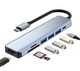 Док-станция 7 в 1 Deepfox2120 USB Type-C концентратор для ноутбука 7 портов HDMI картридер - изображение 4