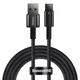 Кабель для швидкого заряджання Baseus Tungsten Gold Fast Charging USB to Type-C 100W 2м Чорний - зображення 1
