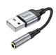 Перехідник HOCO LS36 – USB to 3.5 – зовнішня звукова карта 12 см DAC - зображення 1