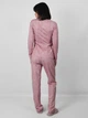 Пижама (кофта + штаны) женская хлопковая Roksana Mont Blank 1539 S Розовая (4821539300142) - изображение 2