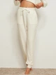 Пижамные штаны женские из вискозы NA-KD 1659-000113-0332 2XS Молочные (7325945189935) - изображение 1