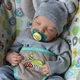 Кукла реалистичная реборн Levi Reborn 45см спящий малиш новая коллекция винил силикон 6315 - изображение 4