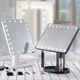 Косметическое зеркало настольное с подсветкой светодиодной Large Led Mirror для макияжа 22 LED-лампочки 10-ти кратное увеличение Черный - изображение 8