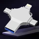 Флешка 256 ГБ Lightning USB Type-C 4-в-1 для Apple iPhone iPad, Android, компьютера, ноутбука, металлическая - изображение 1