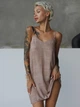 Нічна сорочка жіноча leinle Madlen 1103 S Коричнева (4821103670092) - зображення 3