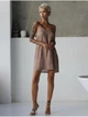 Нічна сорочка жіноча leinle Madlen 1103 S Коричнева (4821103670092) - зображення 4