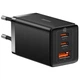 Мережевий зарядний пристрій з кабелем Baseus GaN5 Pro Fast Charger 2C+U 65W EU Black(Baseus Xiaobai charging Cable Type-C to Type-C 100W) (CCGP120201) - изображение 1