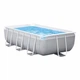 Прямоугольный семейный каркасный бассейн Intex 26784 300x175x80 см Prism Frame Pool на хомутах из ПВХ серый (21-9-26784-0) - изображение 1