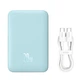 Павербанк з бездротовою зарядкою Qi 15W Baseus Magnetic Mini Wireless Fast Charge 2in1 10000mAh 20W 2.4A QC3.0+PD3.0 (PPCX030003) Блакитний - изображение 7