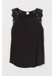 Майка H&M S Черный 0818032_кружева_02 - изображение 1