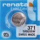 Батарейка годинникова срібно-цинкова Renata 371 SR920SW, 1.55V, блістер 10шт розривний, ціна за штуку! - зображення 1