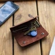 Карманная ключница из натуральной телячьей кожи Vets коньячная карманная на кнопках 4 карабины - изображение 11