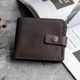 Шкіряний гаманець Comfort коричневий з монетницею із натуральної телячої шкіри на кнопці - зображення 12