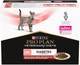 Упаковка влажного диетического корма для взрослых кошек Purina Pro Plan DM ST/OX Diabetes Managment для регулирования поступления глюкозы (сахарный диабет) кусочки в соусе с говядиной 85 г х 10 шт (8445290093523) - изображение 2
