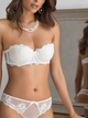 Кружевной бюстгальтер балконет Sielei 1948 Bianco 70B Белый - изображение 4