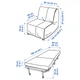 Крісло-ліжко IKEA LYCKSELE HÅVET ЛЮККСЕЛЕ ХОВЕТ, ВАНСБРУ темно-сірий, 193.869.88 - изображение 14