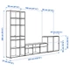 IKEA TV VIHALS, білий, 337х47х200 см, 094.406.79 - зображення 5
