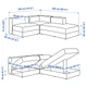 Модульний кутовий диван 2 IKEA JÄTTEBO, 5 осіб з шезлонгом, правильно, Темно-жовто-зелена самсала, 494.851.90 - изображение 15