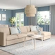 4-місний диван із кушеткою IKEA VIMLE ВІМЛЕ, ХАЛЛАРП бежевий, 493.995.07 - изображение 4