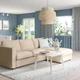 3-місний диван із кушеткою IKEA VIMLE ВІМЛЕ, ХАЛЛАРП бежевий, 193.991.27 - изображение 4