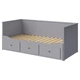 Каркас кушетки із 3 шухлядами IKEA HEMNES ХЕМНЕС, сірий, 80х200 см, 603.722.76 - изображение 8