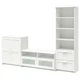 Тумба під телевізор IKEA BRIMNES БРІМНЕС, білий, 258x41x190 см, 891.843.31 - изображение 2