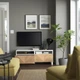 Тумба для телевізора з шухлядами IKEA BESTÅ БЕСТО, білий, HEDEVIKEN ХЕДЕВІКЕН, жерстяний шпон дуб, 120х42х48 - изображение 6