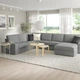 Кутовий диван 5o з шезлонгом IKEA KIVIK КІВІК, Tibbleby бежевий, сірий, 594.404.79 - изображение 8