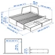 Каркас кушетки із 2 шухлядами IKEA FLEKKE ФЛЕККЕ, білий, 80х200 см, 003.201.34 - изображение 8