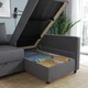 Кутовий диван-ліжко IKEA FRIHETEN ФРІХЕТЕН, СКІФТЕБУ темно-сірий, 392.167.54 - изображение 8
