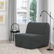 Крісло-ліжко IKEA LYCKSELE HÅVET ЛЮККСЕЛЕ ХОВЕТ, ВАНСБРУ темно-сірий, 193.869.88 - изображение 3