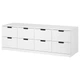 Тумба із шухлядами IKEA NORDLI НОРДЛІ, 8 шухляд, білий, 160х54 см, 592.395.04 - зображення 1