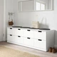 Тумба із шухлядами IKEA NORDLI НОРДЛІ, 8 шухляд, білий, 160х54 см, 592.395.04 - зображення 3
