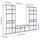 Комбінація полиць IKEA TV VIHALS, білий, 337х37х200 см, 594.406.10 - изображение 6