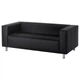 2-місний диван IKEA KLIPPAN КЛІППАН, Бомстад чорний, 403.993.14 - зображення 1