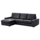 3-місний диван IKEA KIVIK КІВІК, з кушеткою, ГРАНН, Бомстад чорний, 894.431.84 - зображення 2