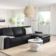 3-місний диван IKEA KIVIK КІВІК, з кушеткою, ГРАНН, Бомстад чорний, 894.431.84 - зображення 5
