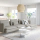 4-місний диван IKEA SÖDERHAMN, з кушеткою, Viarp бежевий, коричневий, 995.344.28 - зображення 4
