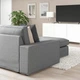3-місний диван із кушеткою IKEA KIVIK КІВІК, Tibbleby бежевий, сірий, 994.405.90 - зображення 12