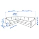 Угловий диван IKEA VIMLE ВІМЛЕ, 5-місний, ГРАНН, Бомстад чорний, 693.067.48 - зображення 14