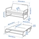 Диван-ліжко IKEA HAMMARN ХАММАРН, КНІСА темно-сірий, чорний, 120 см, 903.543.27 - изображение 8