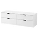 Тумба із шухлядами IKEA NORDLI НОРДЛІ, 4 шухляди, білий, 160х54 см, 492.394.96 - изображение 1